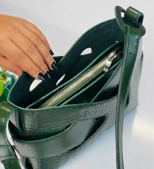 کیف زنانه چرم طبیعی مدل گره۲