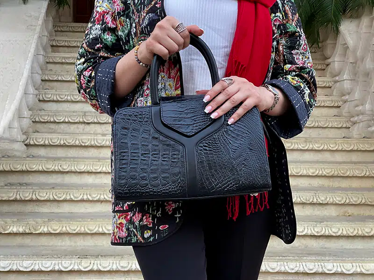 کیف زنانه چرم طبیعی مدل کروکو